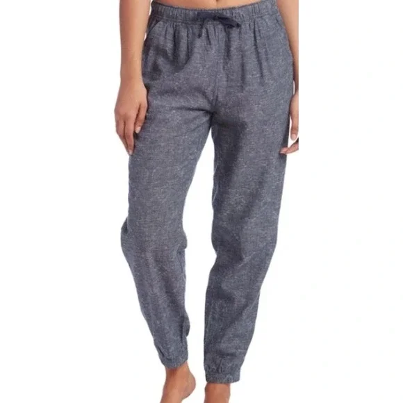 Patagonia Island Hemp Blend Jogger Pants Women Sz L Coastal Comfort Light Weight - Picture 1 of 14